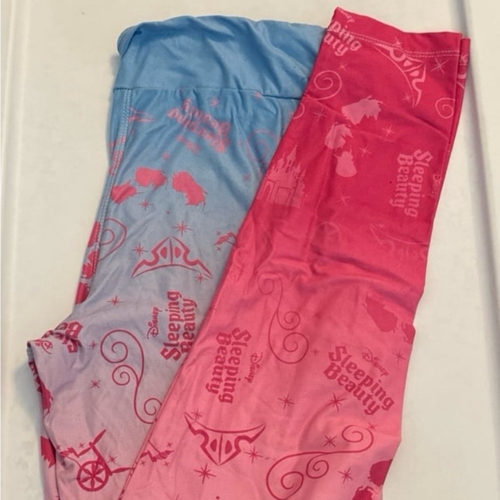 Disney Sleeping Beauty Pink and Blue Leggings